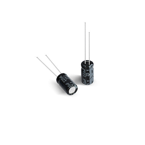 220µF 25V ±20% Aluminum Electrolytic Capacitor | Through-Hole 6×11mm