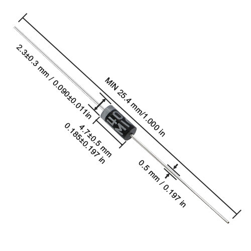 1N4007 Rectifier Diode | DO-41 Through-Hole