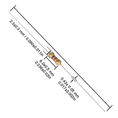 4.7KΩ ±5% Carbon Film Resistor  1/4W (0.25W) Through-Hole