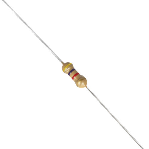 4.7KΩ ±5% Carbon Film Resistor  1/4W (0.25W) Through-Hole